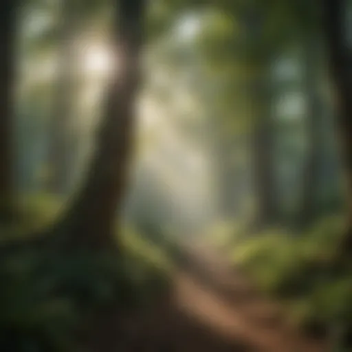 A forest canopy showcasing nitrogen cycling