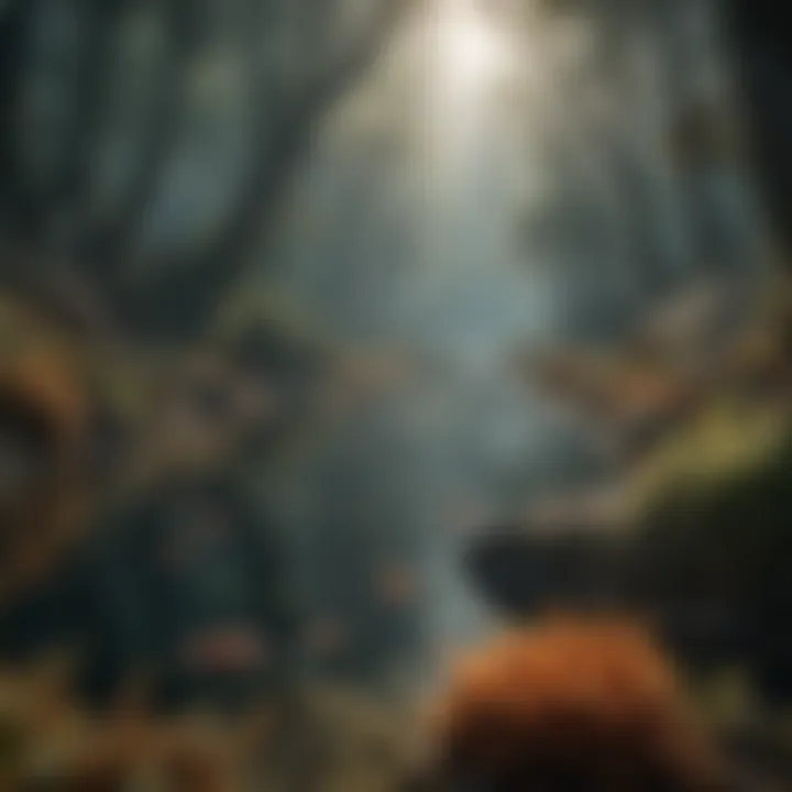 Marine Life Under Climate Stress Marine environment showcasing the impact of climate change on aquatic life