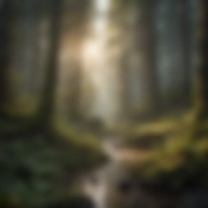 An illustration depicting conservation strategies for protecting forest ecosystems