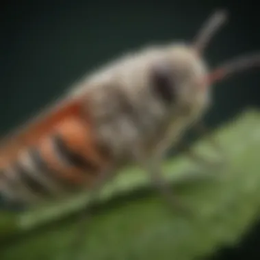 Larval Stage of the Hummingbird Hawk Moth Larvae of the hummingbird hawk moth on a green leaf
