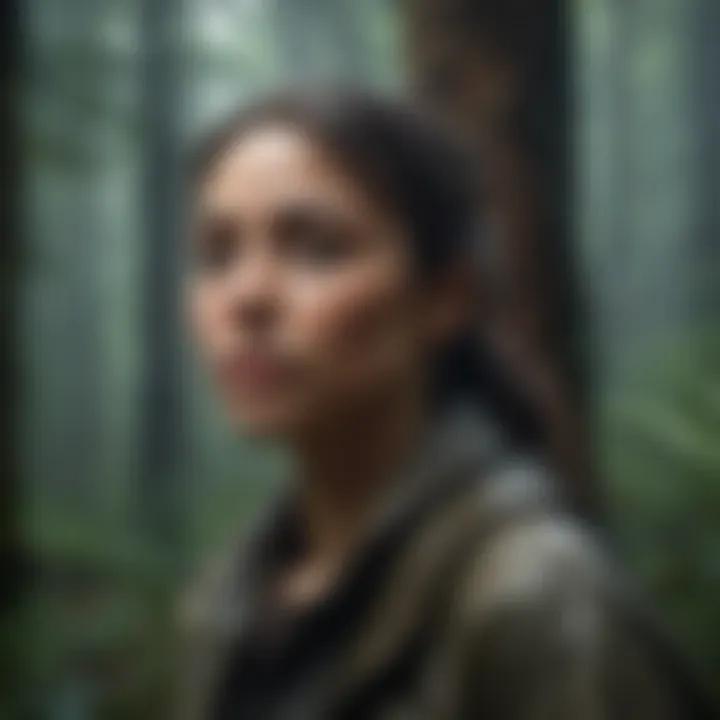 Diversity Flourishing in a Rain-Soaked Ecosystem Biodiverse flora and fauna thriving in a rain-soaked forest environment.