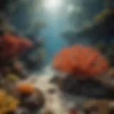 A vibrant coral reef teeming with diverse marine life