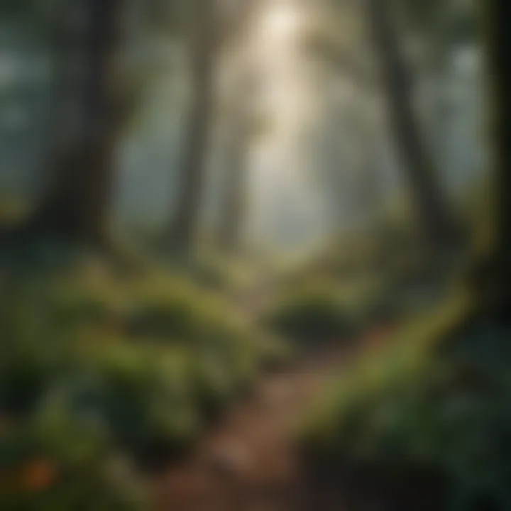 A lush forest with a variety of endangered plants