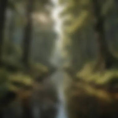 Impact of Climate Change on Ecosystems Impact of climate change depicted through affected flora and fauna in both ecosystems.