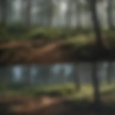 Before and after comparison of a forest restoration project