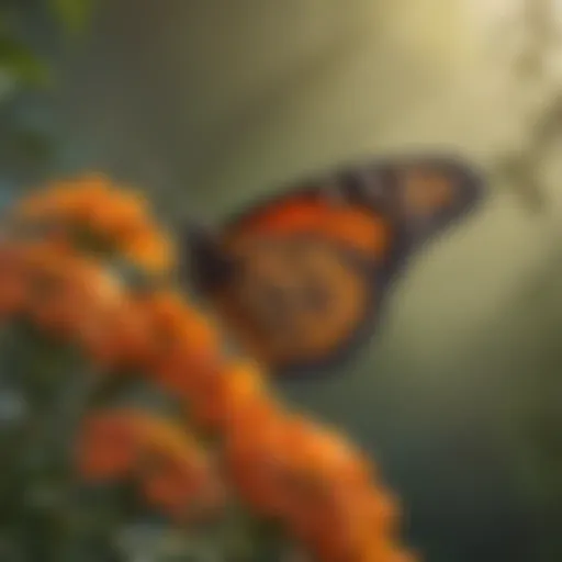 Monarch butterflies resting on a vibrant orange flower