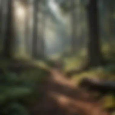 A dense forest showcasing biodiversity and ecosystem health