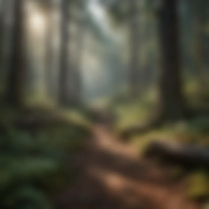 A dense forest showcasing biodiversity and ecosystem health