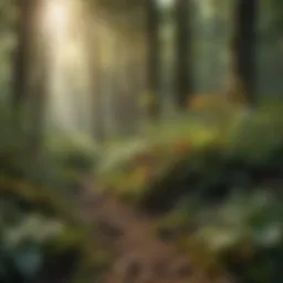 Lush forest showcasing diverse medicinal plants