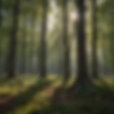 Infographic showing the carbon absorption capabilities of various tree species.