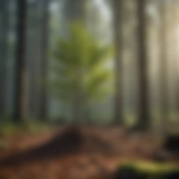 A vibrant forest illustrating successful tree planting efforts.