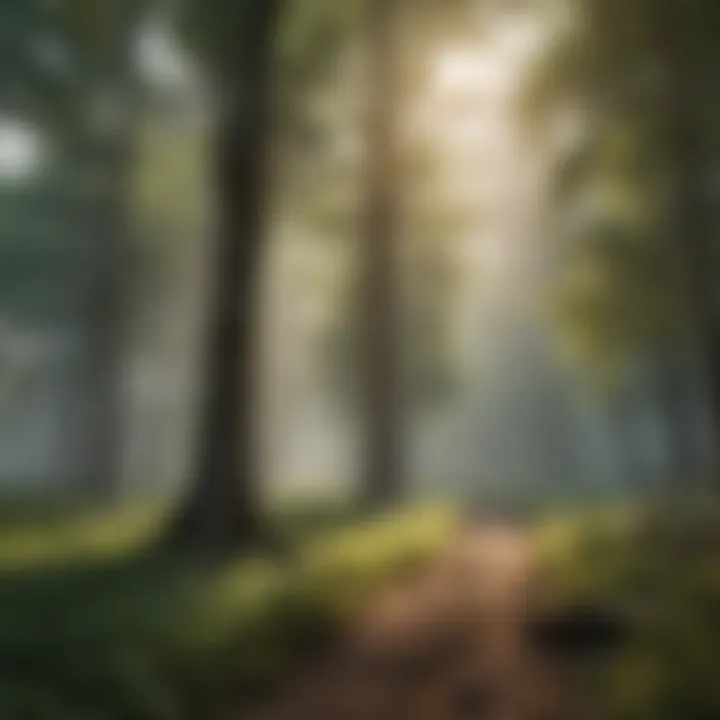 Infographic illustrating the air purification process of trees.