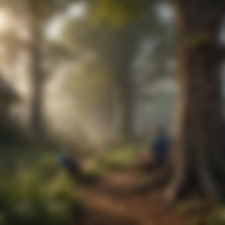 A community planting event promoting tree conservation.