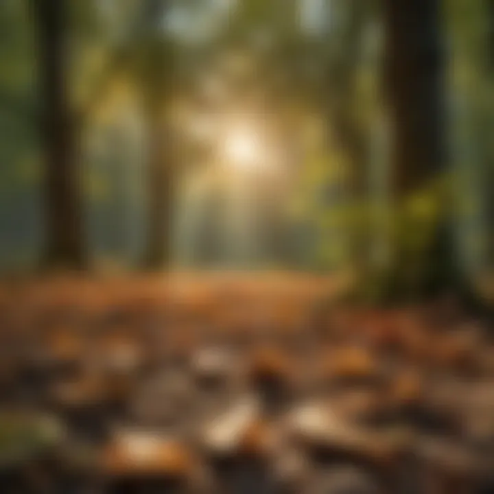 A close-up of tree leaves filtering sunlight.