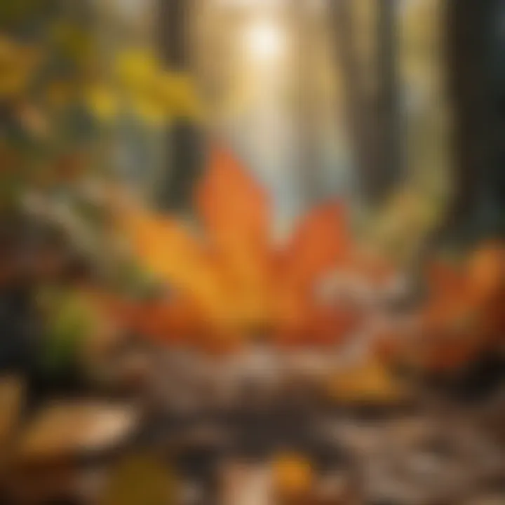 Diagram illustrating the biochemical processes affecting leaf pigmentation.