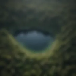 Aerial view of a lush forest illustrating carbon sinks