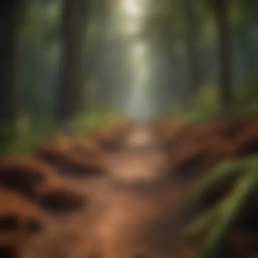 Natural Coco Coir Fibers in Forest
