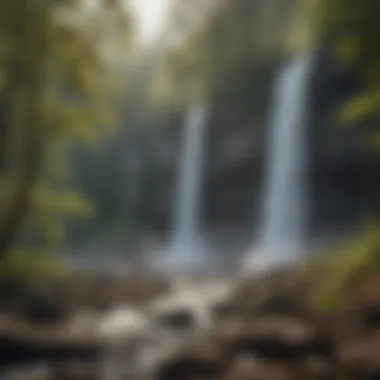 Thundering Falls against rocky backdrop