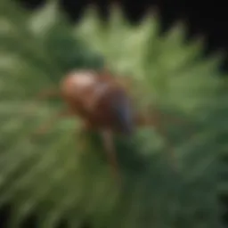 Tiny pest on leaf