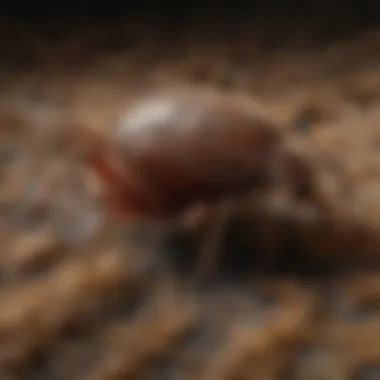 Close-up of a tick on animal fur