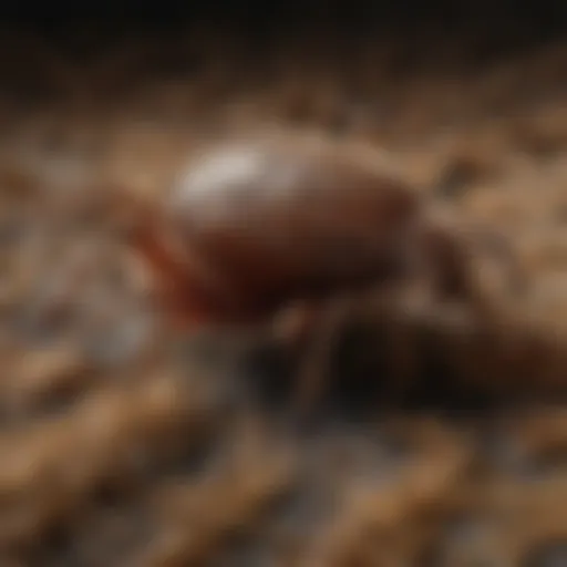 Close-up of a tick on animal fur
