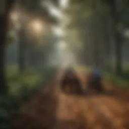 Enslaved workers harvesting crops in the plantation fields