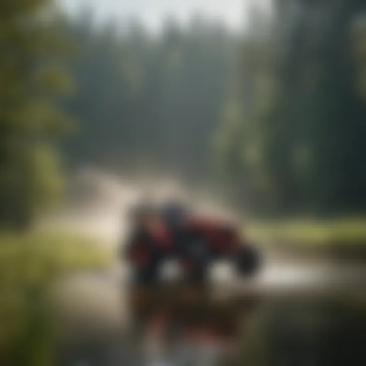 Aquatic Weed Sprayer in Action on Lake