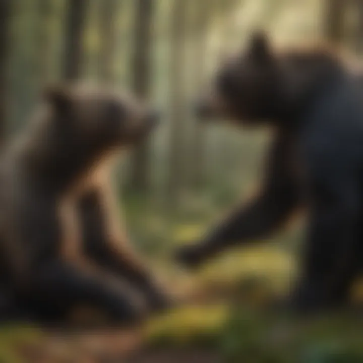 Immersive Bear Awareness Workshop Bear awareness training session in a lush forest setting