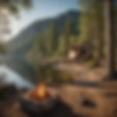 Tranquil Campsite by Canyon Lake Shoreline