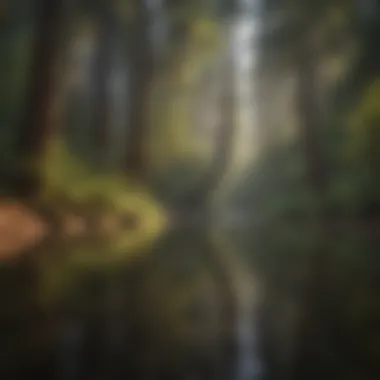 Tranquil Campsite in Redwood Forest