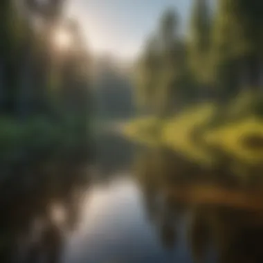 Tranquil Lake Reflections in Custer Park