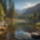 Scenic Beauty of Prescott's Lakes Tranquil lake surrounded by mountains