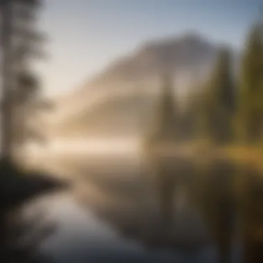 Tranquil Morning Fog Over Montana Lake