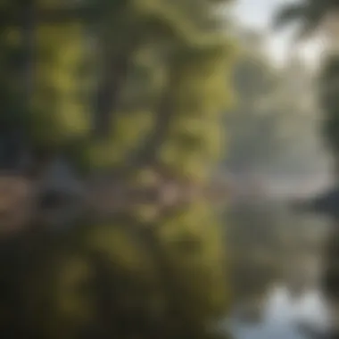 Tranquil Morning Reflections at Lake Whitney Campgrounds