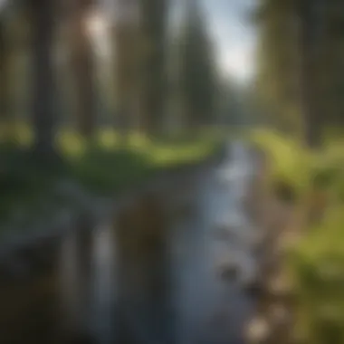 Tranquil River Flowing Through Bitterroot Valley