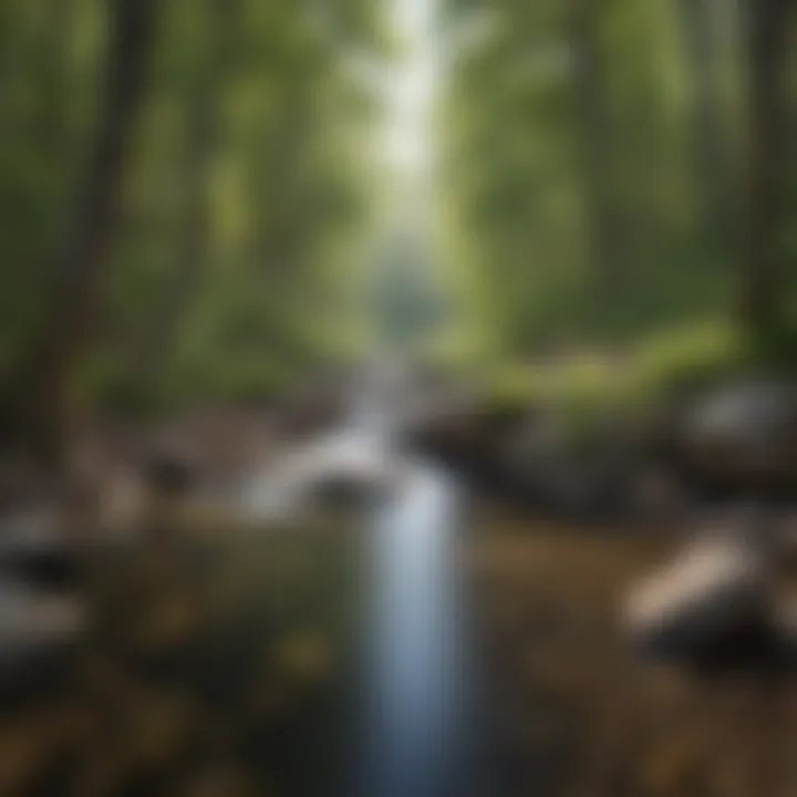 Tranquil Stream Flowing through Buffalo Ridge Campground