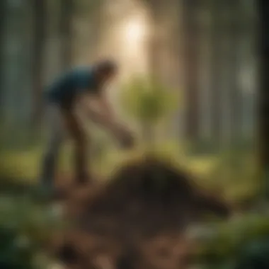 Harmonious Surroundings for Transplanting Lush Greenery Surrounding Transplanting Process