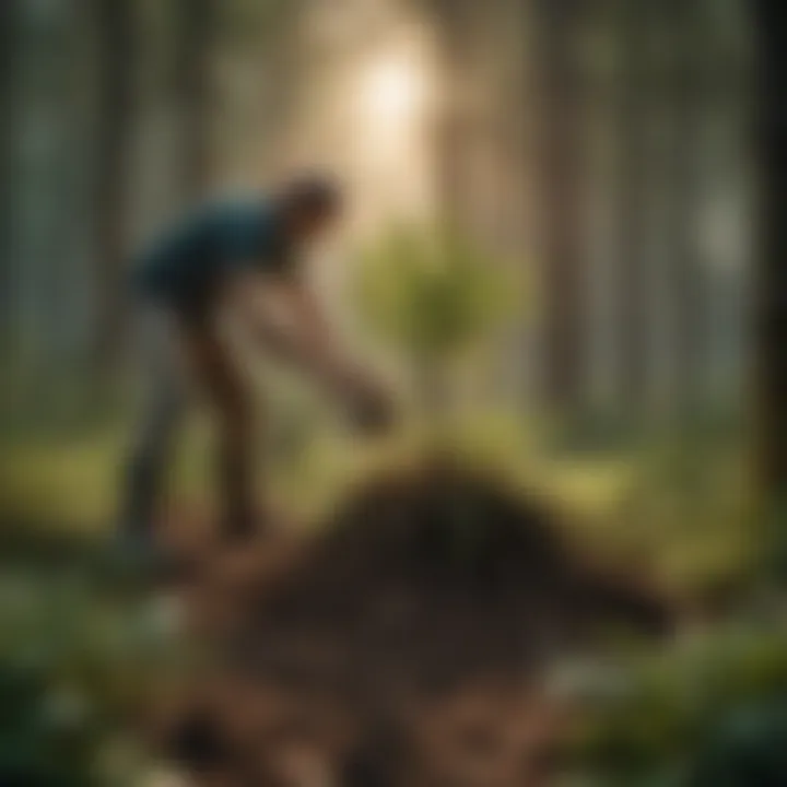 Harmonious Surroundings for Transplanting Lush Greenery Surrounding Transplanting Process