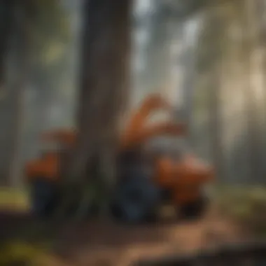 Illustration showcasing the equipment used in tree relocation