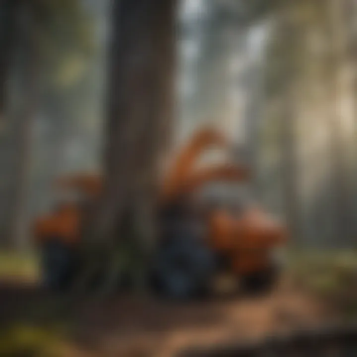 Illustration showcasing the equipment used in tree relocation