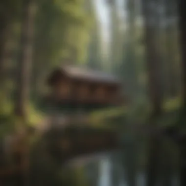 Trinity Lake Resort Cabins Amidst Trees