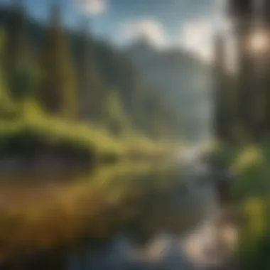 Idyllic Trout Fishing Setting in Idaho Trout fishing in a serene Idaho river