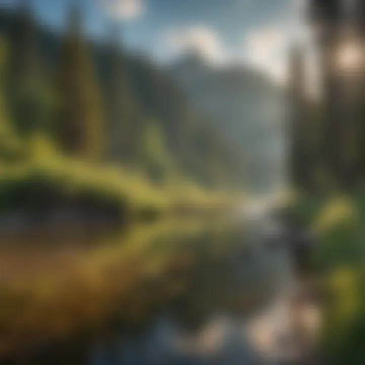 Idyllic Trout Fishing Setting in Idaho Trout fishing in a serene Idaho river