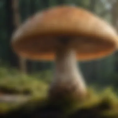 Close-up of a gourmet mushroom species found in Kentucky.
