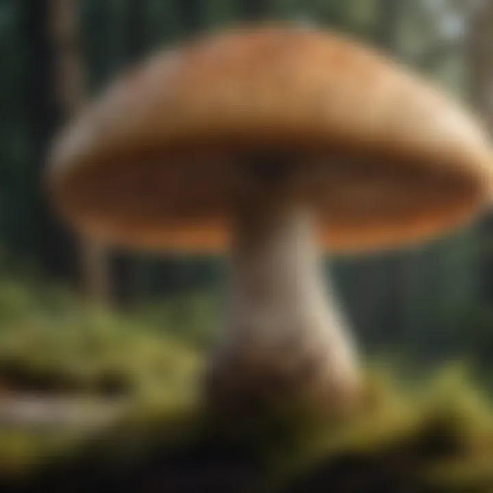 Close-up of a gourmet mushroom species found in Kentucky.