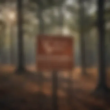 Deer hunting regulations sign in South Carolina