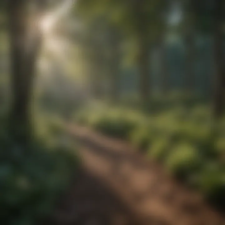 Transformation of overgrown brush to cleared landscape after brush killer application