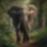 Majestic Elephant amidst Lush Greenery