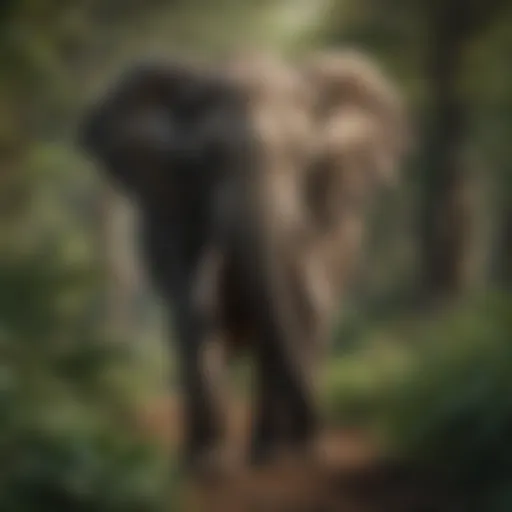 Majestic Elephant amidst Lush Greenery