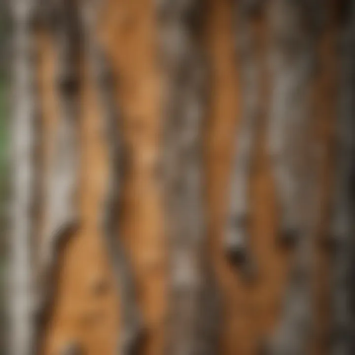 Signs of Disease on Birch Tree Bark Close-up of Birch Tree Bark showing signs of disease